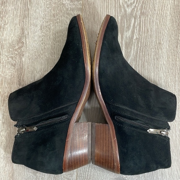 Sam Edelman Black Suede Leather Petty Ankle Bootie 7.5W - Picture 8 of 15